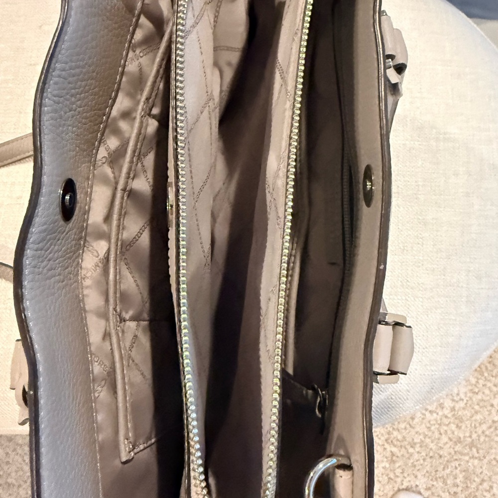 Michael Kors Grey Leather Satchel - Picture 5 of 9